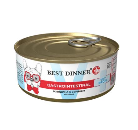 Консервы Best Dinner Exclusive Gastro Intestinal "Говядина с сердцем" для собак - 0,1 кг
