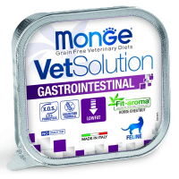 Диет. корм Monge VetSolution Cat Gastrointestinal гастроинтестинал д/кошек при заболеваниях ЖКТ 100г
