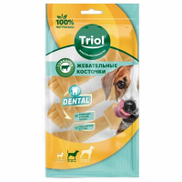 Косточки жевательные узловые, 10см 1шт (1*10), серия DENTAL 10151051, 30-35 г