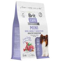 BRIT CARE Mini, Сух. корм с инд и ягн д/вз.c.мин.п,"Adult Sensitive.Healthy Digestion",0.4кг,6010742