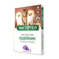 ЧИСТОТЕЛ Ошейник п/б БИО с лавандой д/кошек и мелких собак