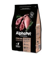 AlphaPet Superpremium сухой корм для стерилизованных кошек и котов с ягненком и индейкой 400гр.