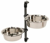 Стойка ТРИКСИ с мисками регулируемая, 2 × 2.8 л/ø 24 см 25005