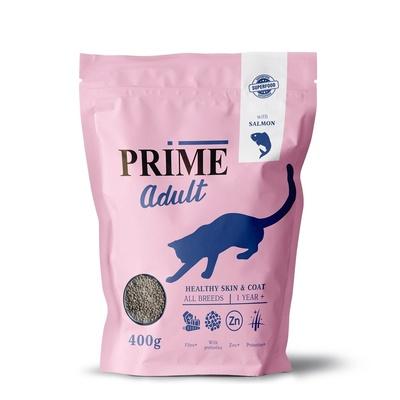 PRIME HEALTHY SKIN&COAT лосось 400гр д/кошек здоровая кожа и шерсть с 12мес