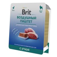 Брит Premium Воздушный паштет Утка для взрослых собак мини пород, 100 гр