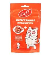 Лакомство для кошек Хрустящие подушечки Biff с паштетом из телятины 60 г 026687 ТИТБИТ