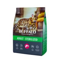 Mr.Buffalo STERILIZED Сухой корм д/к (лосось) 0,4 кг