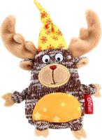 GiGwi 75400 Игрушка для собак Лось с пищалкой 10см, серия PLUSH FRIENDZ