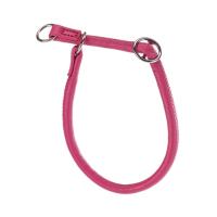 Ошейник-полуудавка ФЕРПЛАСТ VOGUE CORD CS10/40 из натуральной кожи,фуксия
