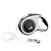 Flexi рулетка NEW LINE Comfort L (до 60 кг) лента 5 м серый/черный