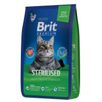 Брит Premium Cat Sterilized Chicken сухой корм премиум класса с кур д/взр Стерил кошек 0,4 кг