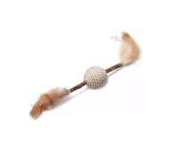 Игрушка для кошек из мататаби "Мячик с перьями", d40/220мм, серия NATURAL, Triol