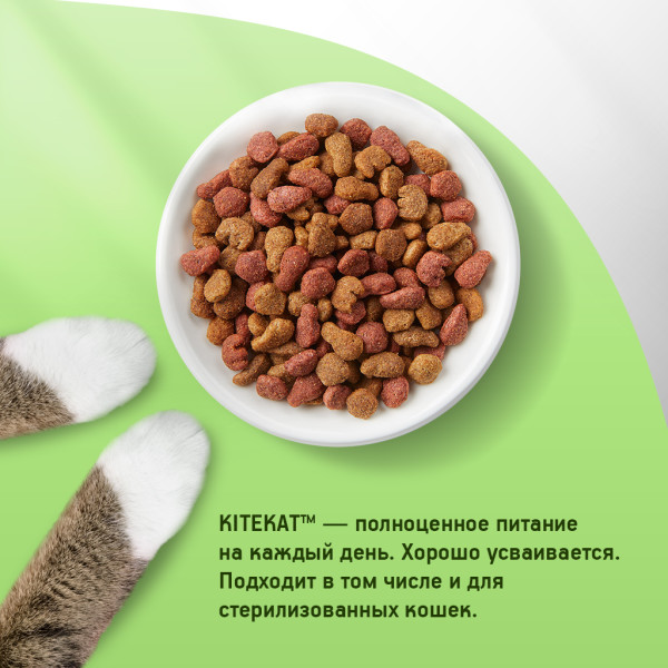 КИТЕКАТ сухой 800 г Мясной пир