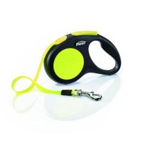 Flexi рулетка Neon New L (до 50 кг) лента 5 м, светоотражающая, желтый неон