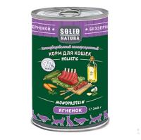 Solid Natura Holistic консервы д/кошек Ягненок 0,34кг