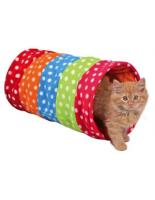 Тоннель ТРИКСИ для кошки, 25х50 см, горошек, флис 4291