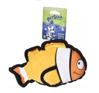 PET STAR игр.д/cобак РЫБА КЛОУН 26*15см, с пищалкой, полиэстер