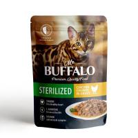 Mr.Buffalo пауч STERILIZED 85г (цыпленок в соусе) д/кошек