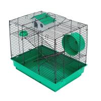 Клетка ECO д/грызунов ГОША-2 разбор.,шаг прута 10,5мм,42*30*h38см,2 этажа (+домик,колесо,миска) 4032