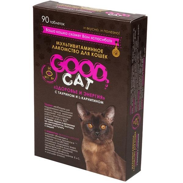 Good Cat мультивитаминное лакомство д/кошек "Здоровье и энергия" 90 таб