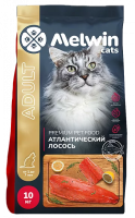 Melwin для кошек с атлантическим лососем 10кг