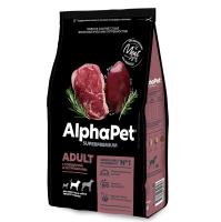 AlphaPet Superpremium сухой корм для собак средних пород с говядиной и потрошками 7кг.
