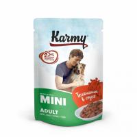 Karmy д/собак мелких пород Мини Эдалт Телятина кусочки в соусе 80г