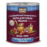 Solid Natura Premium консервы д/собак Сердце и печень говяжья 0,24кг