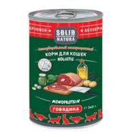 Solid Natura Holistic консервы д/кошек Говядина 0,34кг