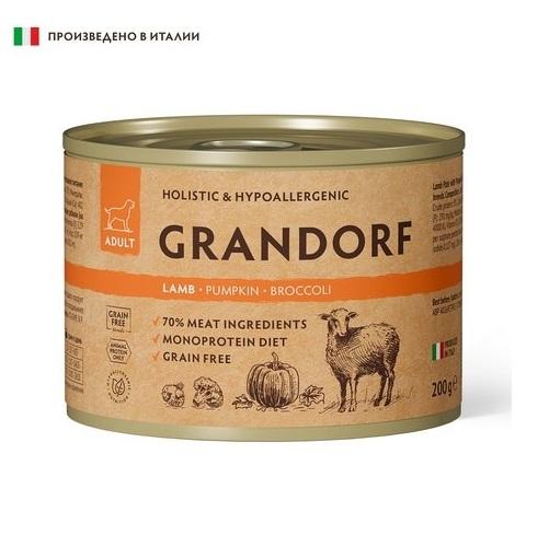 GRANDORF консервы д/соб. Паштет из Ягненка с тыквой и брокколи 200 г