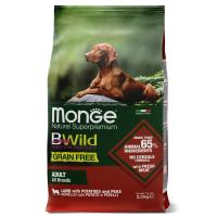 Monge Dog BWild GRAIN FREE беззерновой корм из мяса ягненка с картоф. и горохом д/ собак 2,5кг 