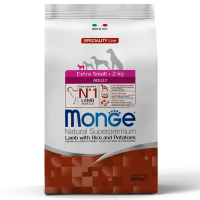 Cухой корм Monge Dog Speciality Line Extra Small д/собак миниатюрных пород ягненок/рис/картофель 800