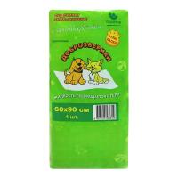 ДОБРОЗВЕРИКИ подстилка впитывающая д/животных с суперабсорбентом 60*90см 4шт