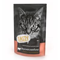 Tasty д/кошек пауч Говядина в желе 85г