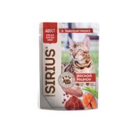 SIRIUS влажный корм для КОШЕК кусочки в соусе МЯСНОЙ РАЦИОН 85г пауч