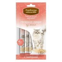 Нежное пюре из лосося д/кошек 4шт 40гр (1*200) ДЕРЕВЕНСКИЕ ЛАКОМСТВА