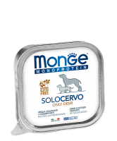 Влажный корм Monge Dog Monoprotein для собак, паштет из оленины, консервы 150 г
