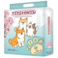 TOSHIKO пеленки впитывающие одноразовые с ароматом сакуры 10шт 60*40см