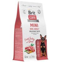BRIT CARE Mini, Сухой корм с инд. и уткой для вз.соб.мин.п,"Adult.Delicious Taste",1.5кг,5079186