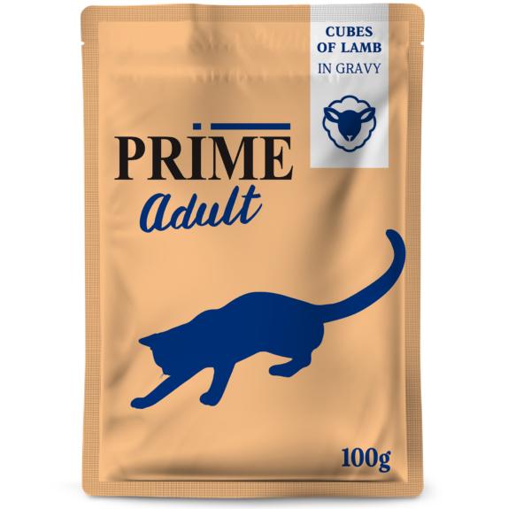 PRIME пауч 100г Кусочки из ягненка в бульоне, для кошек