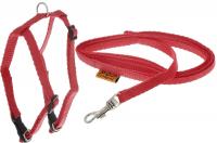 COLLAR Шлейка с поводком 10мм нейлон красная 42853