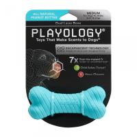Playology двухслойная жевательная косточка DUAL LAYER BONE для собак средних пород с ароматом арахис