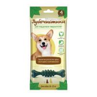 ЗУБОЧИСТИКИ "Мятные" с хлорофиллом д/собак средних пород 4шт/70г (1*72) ДЕРЕВЕНСКИЕ ЛАКОМСТВА
