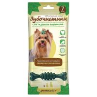 ЗУБОЧИСТИКИ "Мятные" с хлорофиллом д/собак мелких пород 7шт/60г (1*72) ДЕРЕВЕНСКИЕ ЛАКОМСТВА