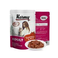 Karmy д/взрослых кошек Эдалт Телятина в желе 80г