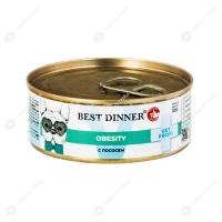 Best Dinner Vet Profi Obesity консервированный корм д/собак с лососем 100г