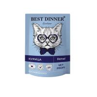 Паучи Best Dinner Exclusive Vet Profi Renal кусочки в соусе с Курицей 0,085 кг