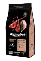 AlphaPet Superpremium 3кг с ягненком и кроликом для вывода шерсти сухой для кошек