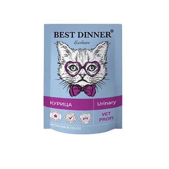 Паучи Best Dinner Exclusive Vet Profi Urinary кусочки в соусе с Курицей 0,085 кг