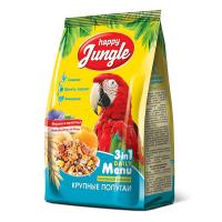 HAPPY JUNGLE корм д/крупных попугаев 500гр